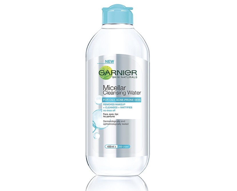 4. คลีนซิ่งสําหรับคนเป็นสิว ยี่ห้อ Garnier Micellar Cleansing Water for Oily, Acne-Prone Skin