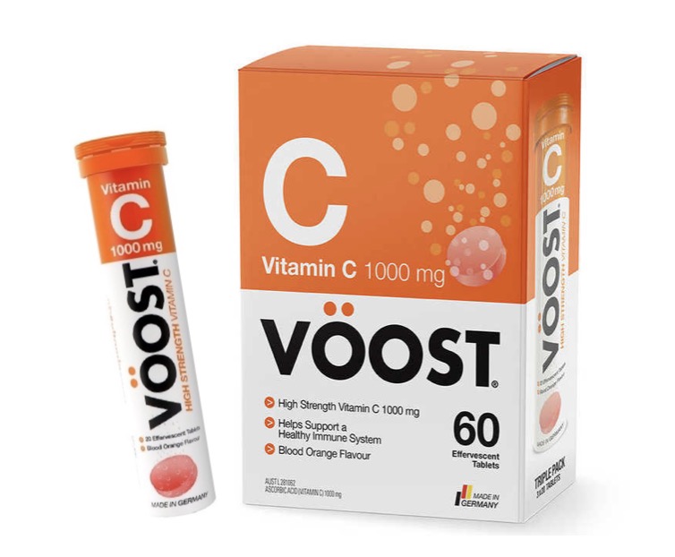 4. วิตซี ยี่ห้อ Voost Vitamin C เม็ดฟู่ละลายน้ำ