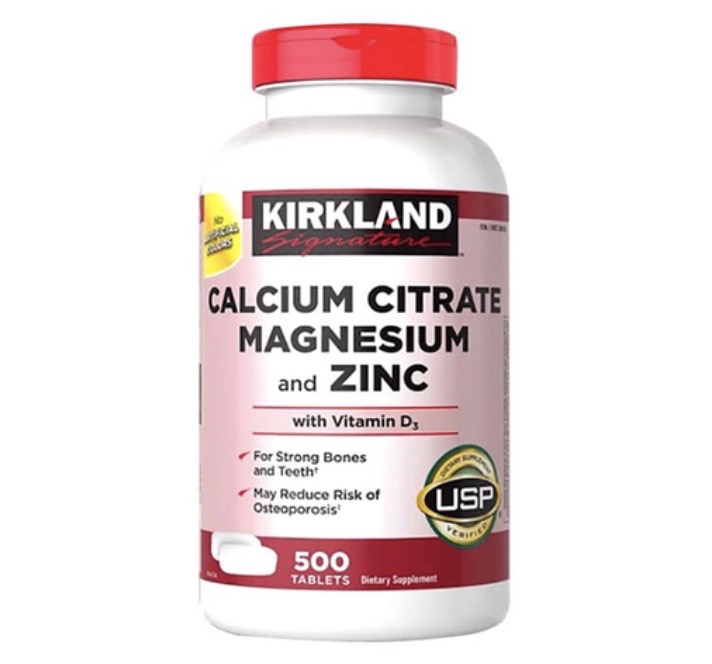 3. ยี่ห้อ Kirkland Signature Calcium Citrate Magnesium and Zinc