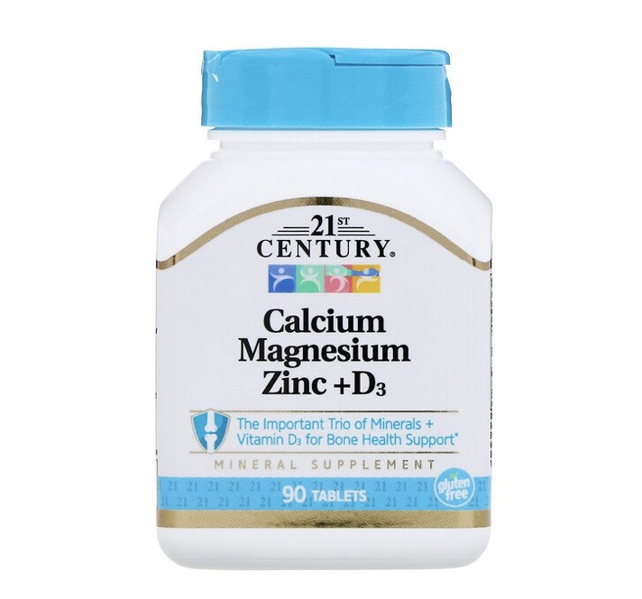 4. ยี่ห้อ 21st Century. Calcium Magnesium Zinc + D3