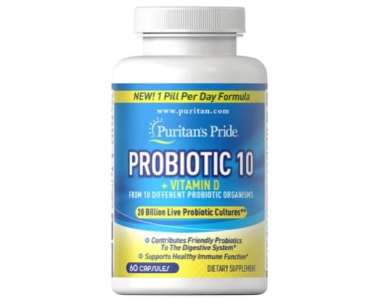 5. วิตามินดี 3 ยี่ห้อ Puritan's Pride Probiotic 10 with Vitamin D