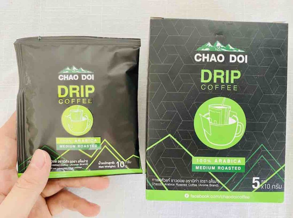 3. รีวิว กาแฟดริปแบบซอง ยี่ห้อ CHAO DOI drip coffee