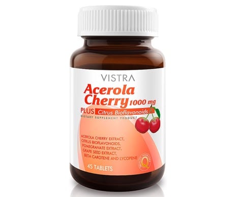 1. อาหารเสริม Acerola Cherry ยี่ห้อ Vistra