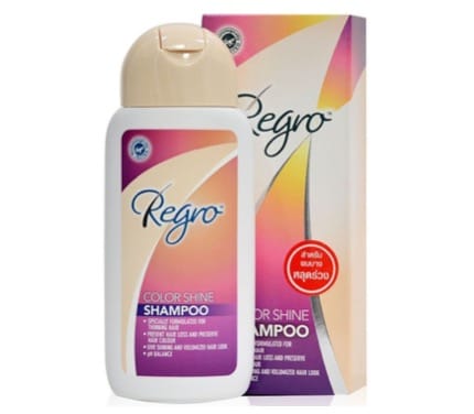 9. แชมพู ผมทำสี ยี่ห้อ Regro Color Shine Shampoo