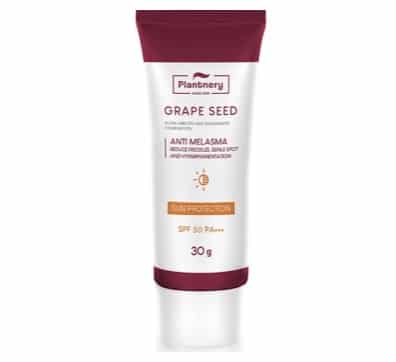 4.  กันแดดผิวแพ้ง่าย ยี่ห้อ Plantnery Grape Seed Sunscreen Cream SPF50 PA+++