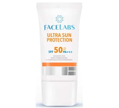 8.  กันแดดผิวแพ้ง่าย ยี่ห้อ Facelabs Ultra Sun Protection SPF50/PA+++