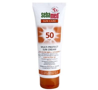 10.  กันแดดผิวแพ้ง่าย ยี่ห้อ Sebamed Multi Protect Sun Lotion SPF50+ pH 5.5