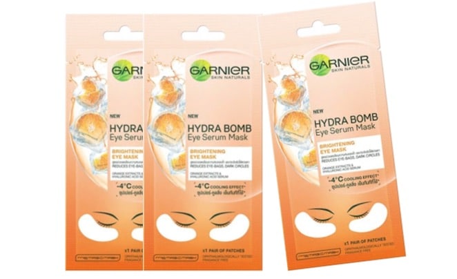 3. ยี่ห้อ Garnier Hydra Bomb Eye Serum Mask Brightening Eye Mask