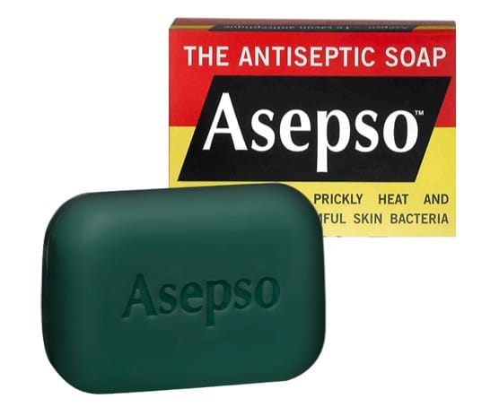 1. ยี่ห้อ Asepso สบู่รักษาสิวที่หลัง สูตรดั้งเดิม