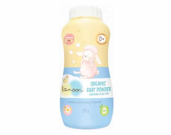 8. ยี่ห้อ lamoon Organic Baby Powder