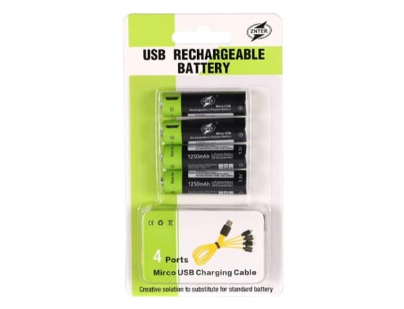 ZNTER USB RECHARGEABLE BATTERY AA