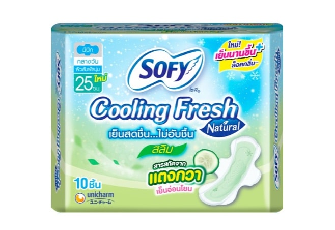10. ยี่ห้อ Sofy Cooling Fresh Natural Slim