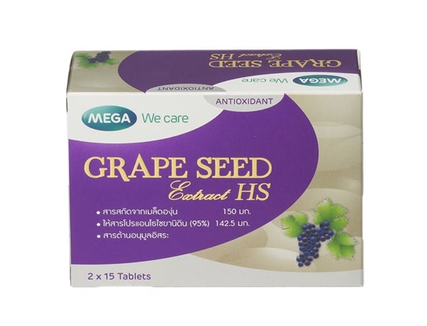 1. ยี่ห้อ MEGA We Care Grape Seed Extract HS