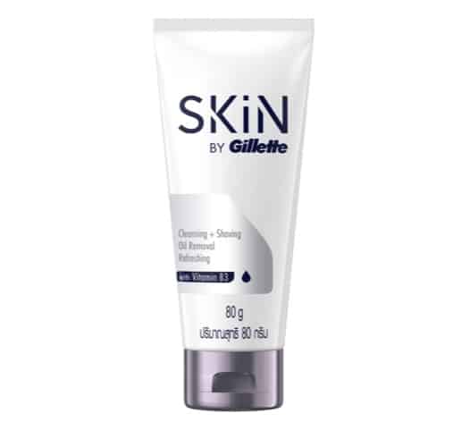 4. ยี่ห้อ SKiN BY Gillette 2-in-1 Oil Removal Facial Cleanser Plus Shave Prep for Men