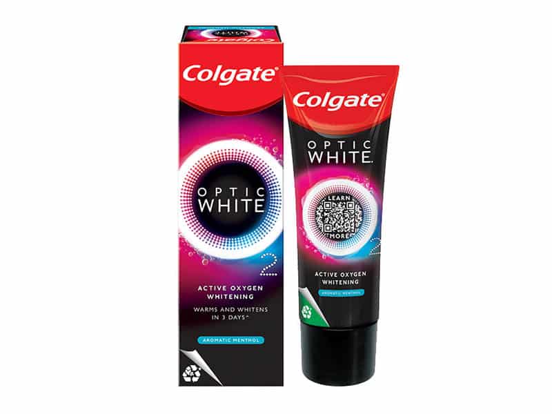 “ยาสีฟันคอลเกต” 1. คอลเกต สูตร Optic White O2 Aromatic Menthol