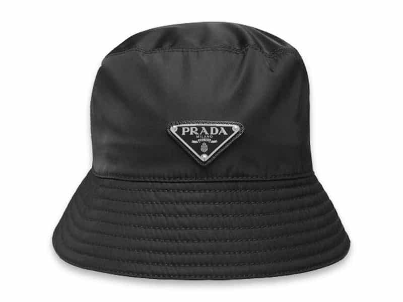 7. Prada Re-Nylon logo bucket hat