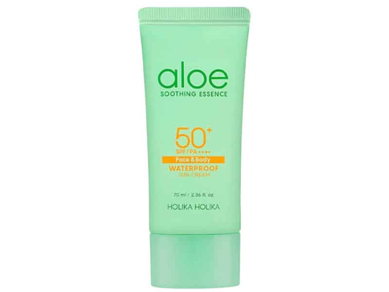 9. Holika Aloe Soothing Essence Waterproof Sun Cream SPF50 PA++++