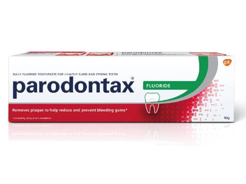 1. Parodontax + "ยาสีฟันผสมฟลูออไรด์"