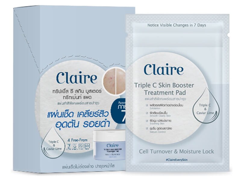 5. ยี่ห้อ CLAIRE Triple C Skin Booster Treatment Pad